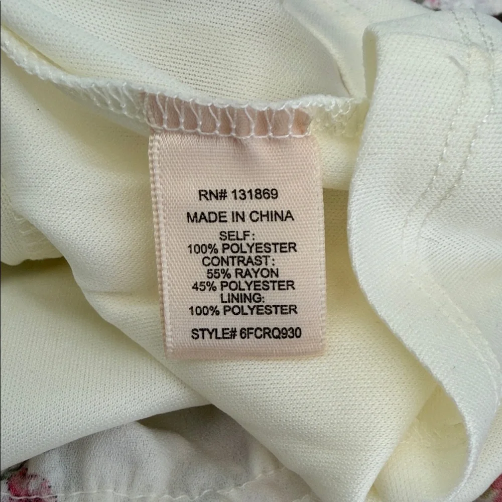 Jessica Simpson Floral Pink and White Womens Dress size L - Picture 7 of 7